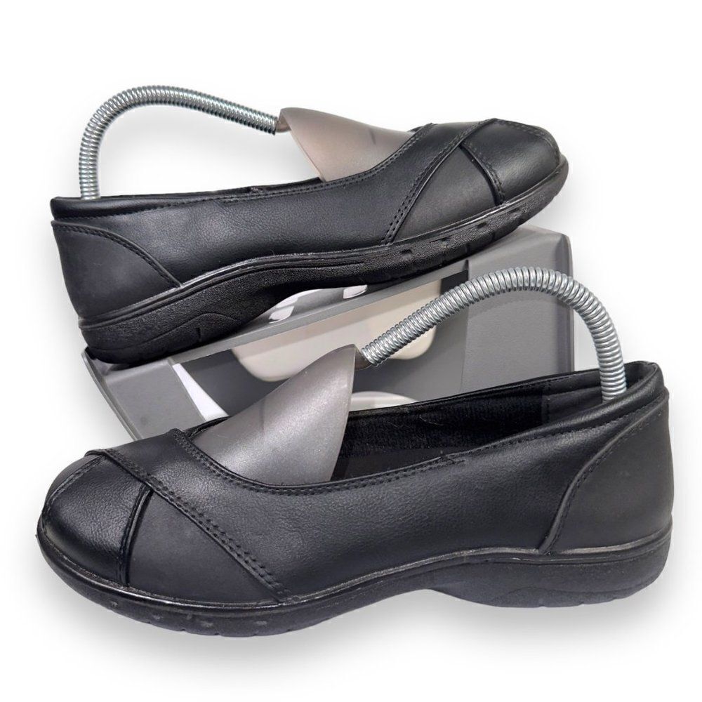 Easyโ Street Slip-onโComfort Loafers Black Women'sโ8M